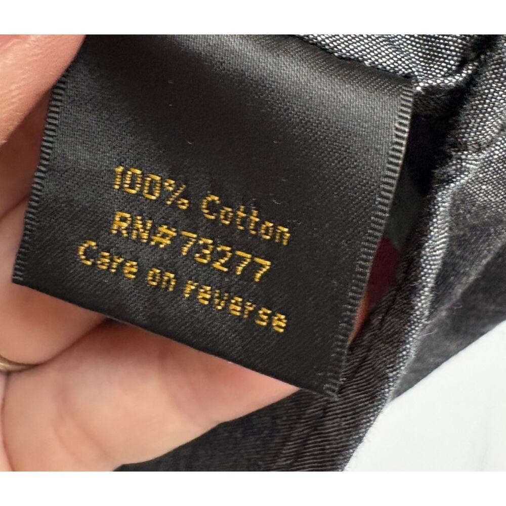 Helix Men's Short Sleeve Button Up Shirt Small Gray Chambray 100% Cotton Casual - Picture 4 of 5